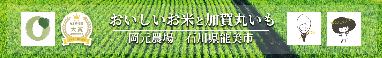 石川県の農家直販・おいしいお米と加賀丸いもなら岡元農場